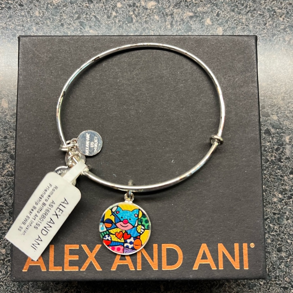 Alex and Ani Friendship Bear Charm Bracelet